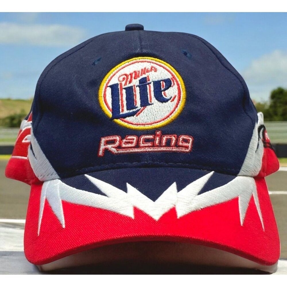 Miller Lite Hat Racing NASCAR Rusty Wallace 2 Penske Racing 90s Chase Authentics